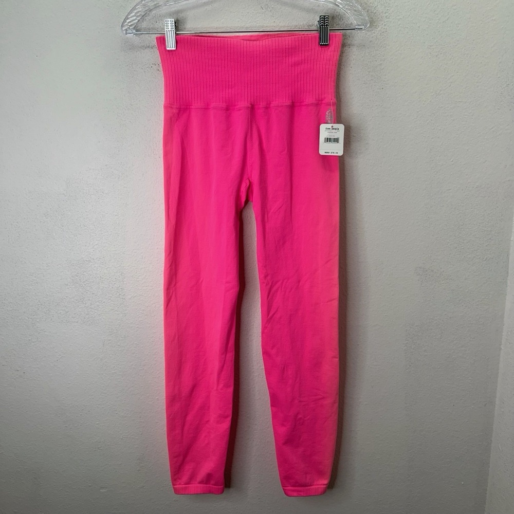 Free People Movement Good Karma Legging Size M/L Tropical Pink Active Gym NWT